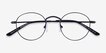 Cupertino Black MetalEyeglass Frames from EyeBuyDirect, Closed View