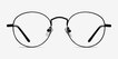 Cupertino Black MetalEyeglass Frames from EyeBuyDirect, Front View