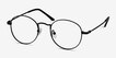 Cupertino Black MetalEyeglass Frames from EyeBuyDirect, Angle View