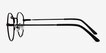 Cupertino Black MetalEyeglass Frames from EyeBuyDirect, Side View