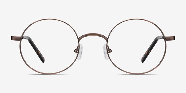 Socrates Brown Tortoise MétalMontures de lunettes de vue d'EyeBuyDirect, Vue de Face