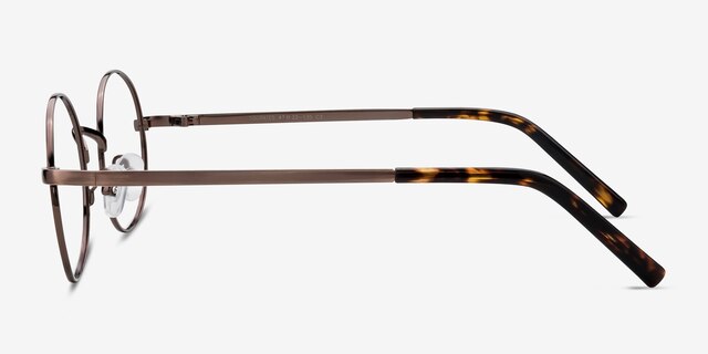 Socrates Brown Tortoise MétalMontures de lunettes de vue d'EyeBuyDirect, Vue de Côté