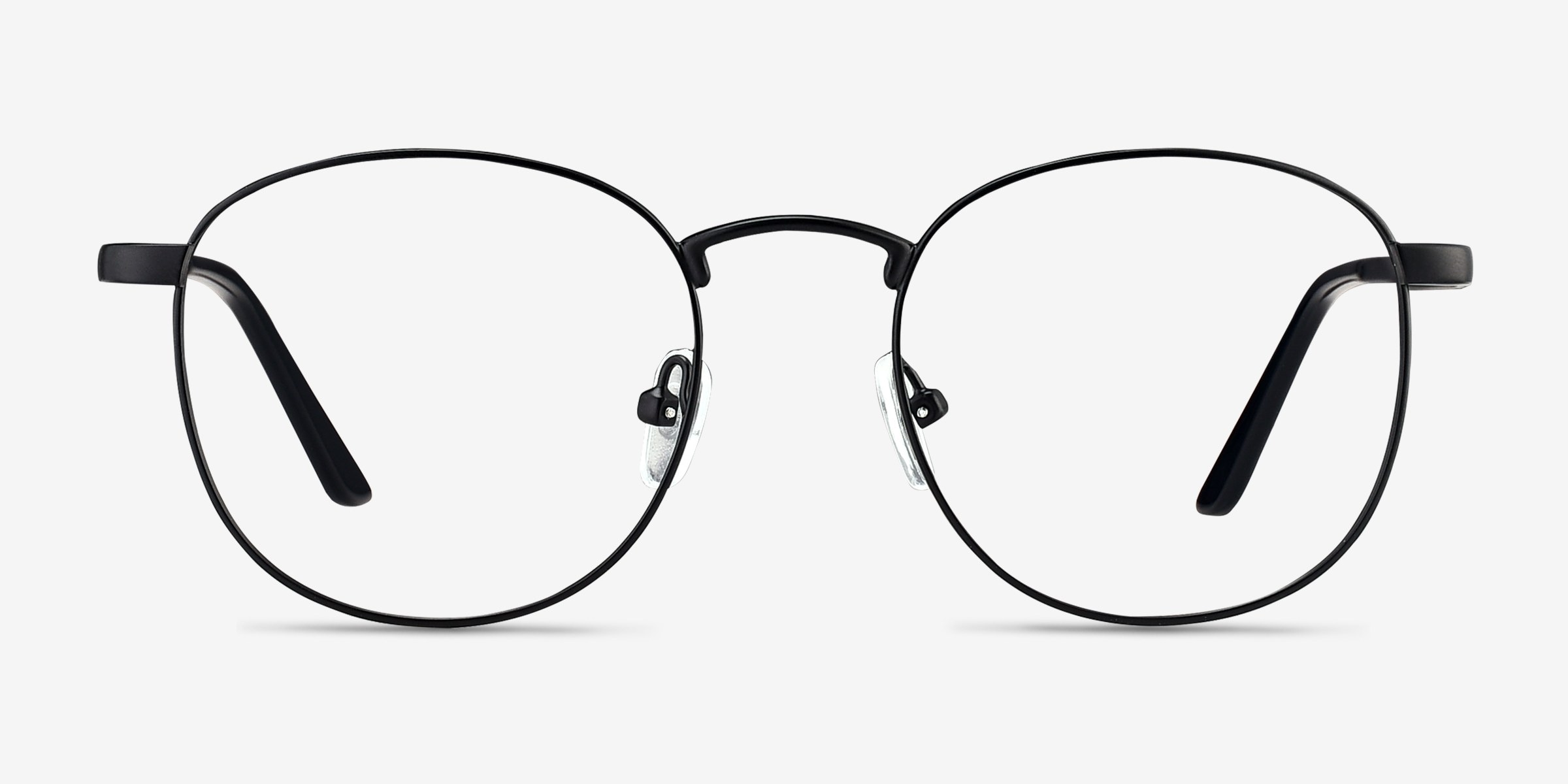 black metal eyeglass frames