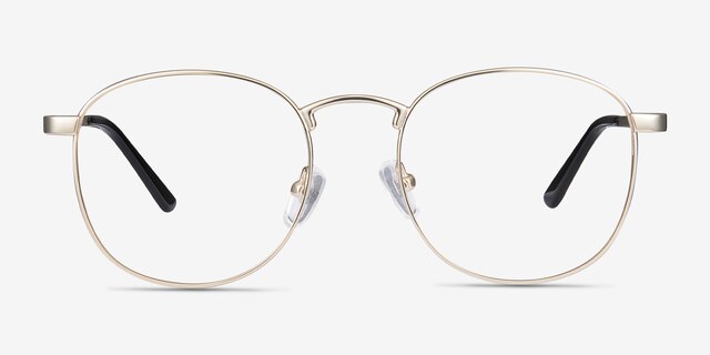 St Michel Golden MetalEyeglass Frames from EyeBuyDirect, Front View