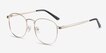 St Michel Golden MetalEyeglass Frames from EyeBuyDirect, Angle View