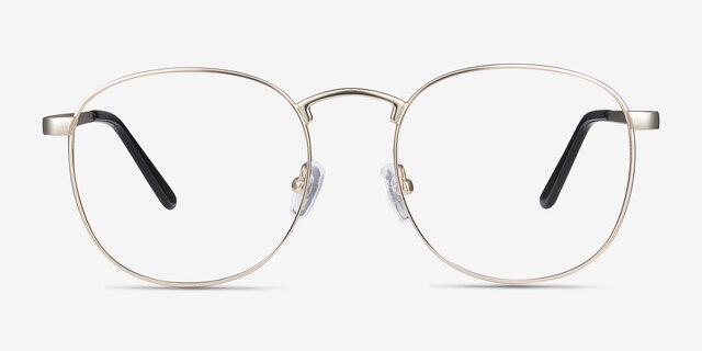 St Michel Golden MetalEyeglass Frames from EyeBuyDirect, Front View