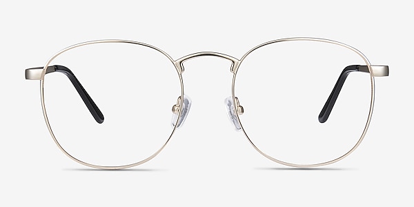 ST MICHEL Golden Metal Eyeglass Frames