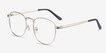 St Michel Golden MetalEyeglass Frames from EyeBuyDirect, Angle View