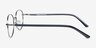 Pensieve Gunmetal MetalEyeglass Frames from EyeBuyDirect, Side View