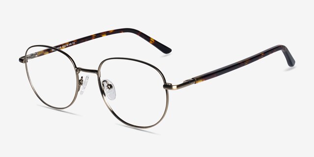 Pensieve Bronze MetalEyeglass Frames from EyeBuyDirect, Angle View