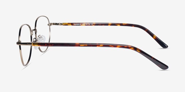 Pensieve Bronze MetalEyeglass Frames from EyeBuyDirect, Side View