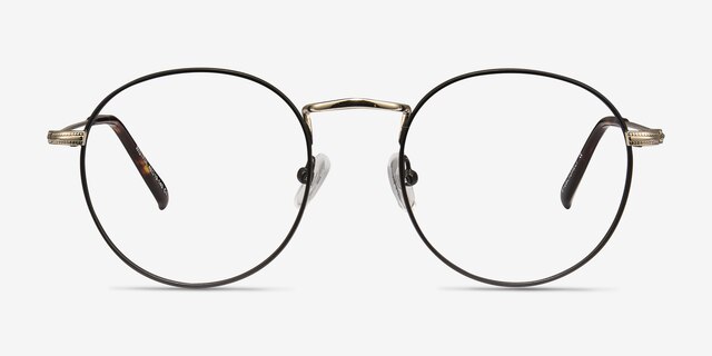 Wistful Black MetalEyeglass Frames from EyeBuyDirect, Front View