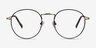 Wistful Black MetalEyeglass Frames from EyeBuyDirect, Front View
