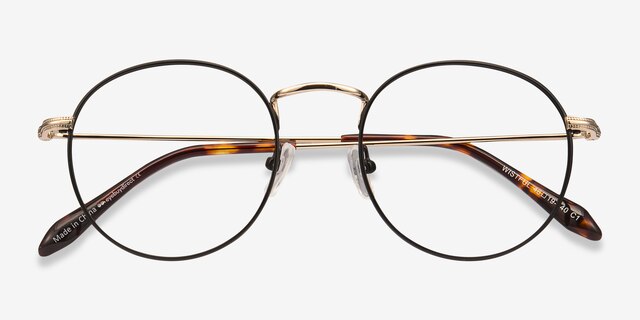 Wistful Black MetalEyeglass Frames from EyeBuyDirect, Closed View