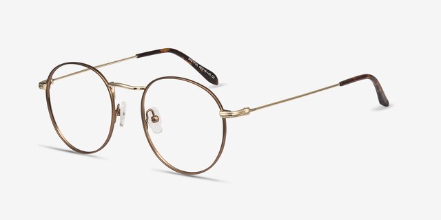 Wistful Coffee MetalEyeglass Frames from EyeBuyDirect, Angle View