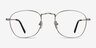Sonder Silver MetalEyeglass Frames from EyeBuyDirect, Front View
