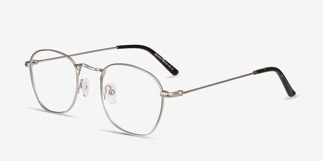 Sonder Silver MetalEyeglass Frames from EyeBuyDirect, Angle View