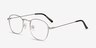 Sonder Silver MetalEyeglass Frames from EyeBuyDirect, Angle View