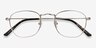 Sonder Silver MetalEyeglass Frames from EyeBuyDirect, Closed View