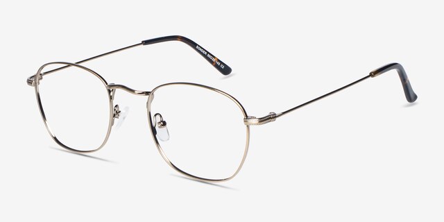 Sonder Bronze MetalEyeglass Frames from EyeBuyDirect, Angle View