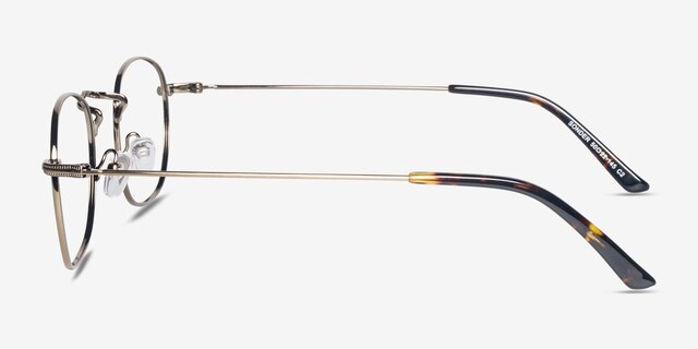 Sonder Bronze MetalEyeglass Frames from EyeBuyDirect, Side View