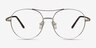 Cassini Argenté MétalMontures de lunettes de vue d'EyeBuyDirect, Vue de Face