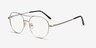 Cassini Argenté MétalMontures de lunettes de vue d'EyeBuyDirect, Vue d'Angle
