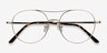 Cassini Argenté MétalMontures de lunettes de vue d'EyeBuyDirect, Vue Rapprochée