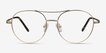Cassini Golden MetalEyeglass Frames from EyeBuyDirect, Front View