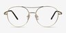 Cassini Golden MetalEyeglass Frames from EyeBuyDirect, Front View