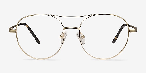 Cassini Golden Metal Eyeglass Frames