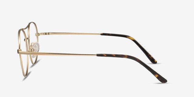 Cassini Golden MetalEyeglass Frames from EyeBuyDirect, Side View