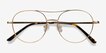 Cassini Golden MetalEyeglass Frames from EyeBuyDirect, Closed View