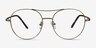 Cassini Brown MetalEyeglass Frames from EyeBuyDirect, Front View
