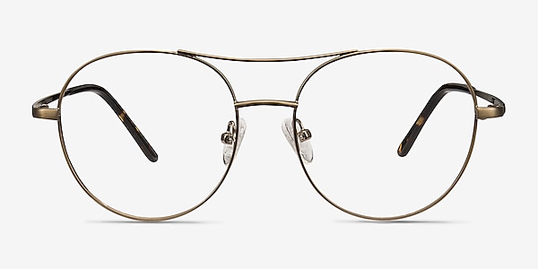 Cassini Brown Metal Eyeglass Frames