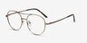 Cassini Brown MetalEyeglass Frames from EyeBuyDirect, Angle View