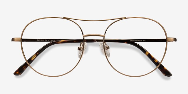 Cassini Brown MetalEyeglass Frames from EyeBuyDirect, Closed View