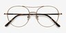 Cassini Brown MetalEyeglass Frames from EyeBuyDirect, Closed View