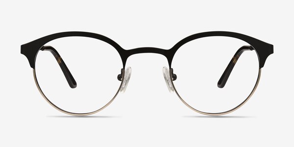 Fixate Black Golden Métal Montures de lunettes de vue