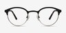 Fixate Black Golden MetalEyeglass Frames from EyeBuyDirect, Front View