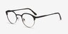 Fixate Black Golden MetalEyeglass Frames from EyeBuyDirect, Angle View