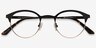 Fixate Black Golden MetalEyeglass Frames from EyeBuyDirect, Closed View