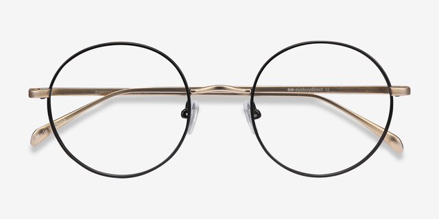 Synapse Noir MétalMontures de lunettes de vue d'EyeBuyDirect, Vue Rapprochée