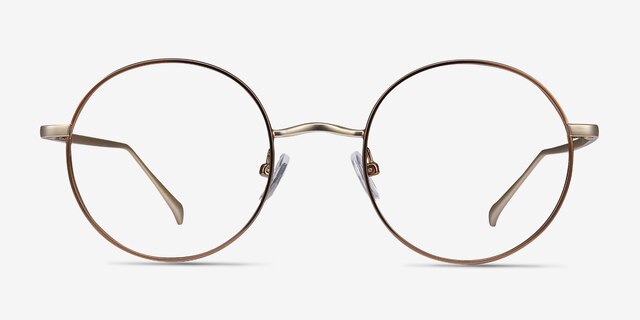 Synapse Brown MetalEyeglass Frames from EyeBuyDirect, Front View