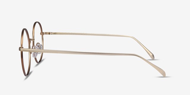 Synapse Brown MetalEyeglass Frames from EyeBuyDirect, Side View