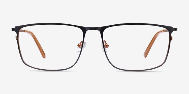 Typha Navy MetalEyeglass Frames from EyeBuyDirect, Front View