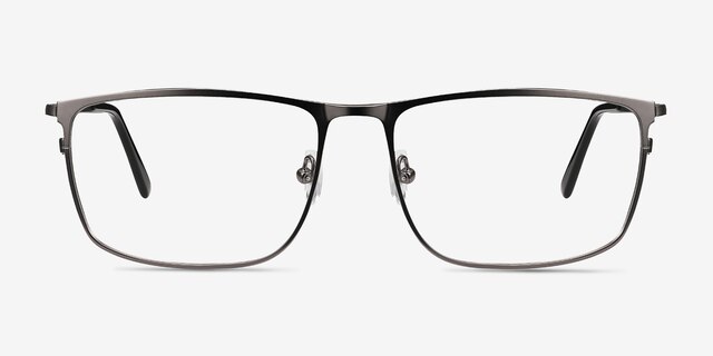 Typha Gunmetal MetalEyeglass Frames from EyeBuyDirect, Front View