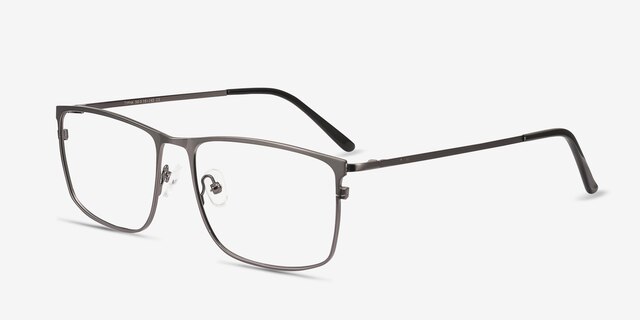 Typha Gunmetal MetalEyeglass Frames from EyeBuyDirect, Angle View