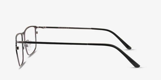 Typha Gunmetal MetalEyeglass Frames from EyeBuyDirect, Side View