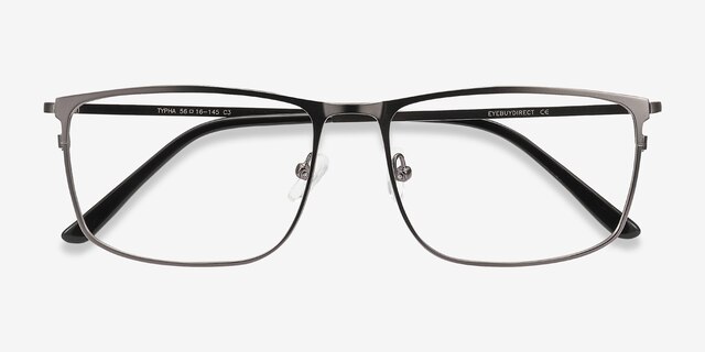 Typha Gunmetal MetalEyeglass Frames from EyeBuyDirect, Closed View